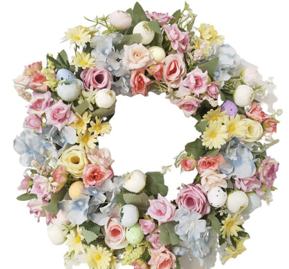 Valentine Easter Rose Tea Bag Hydrangea Wreath Home Decor