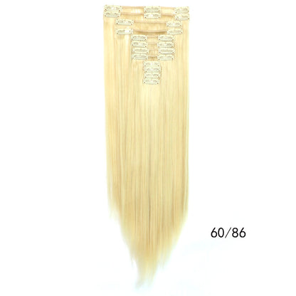 Straight hair wig piece clip hairless hair extension piece