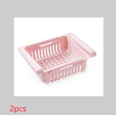 Refrigerator Telescopic Storage Basket Refrigerator Drawer Storage Rack Freshness Preservation Box Freezing Box Storage Rack