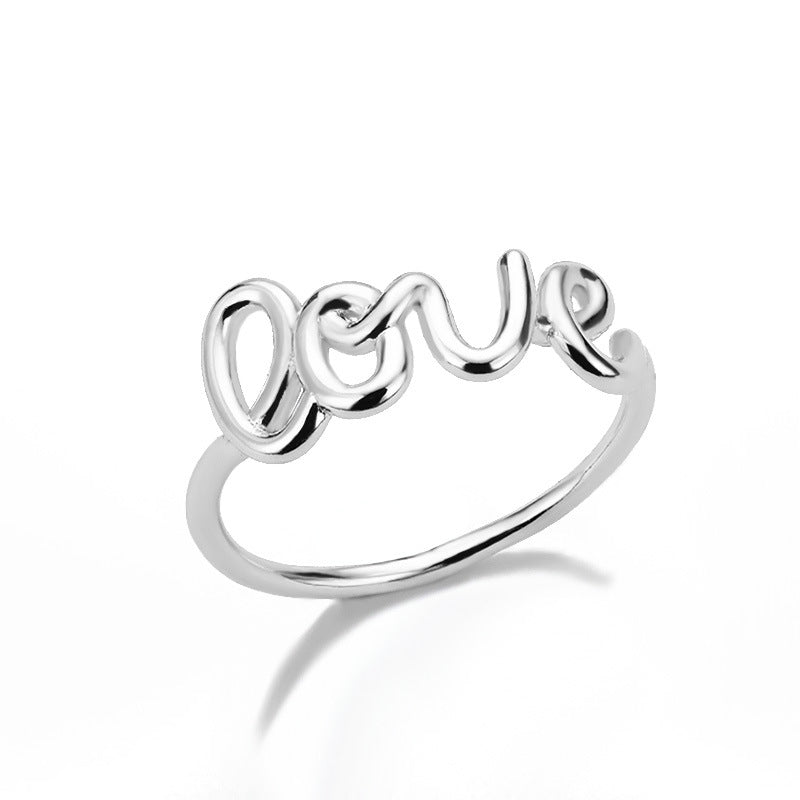 Petite bague d'amour hommes et femmes bagues de couple