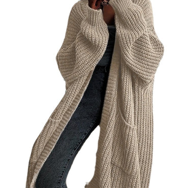 Autumn And Winter Long Sweater Women's Loose All-matching Base Long-sleeved Knitted Cardigan