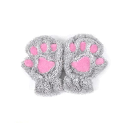 Vinter ljuvlig halv cover Paw Bear Cat Claw handskar Kort finger