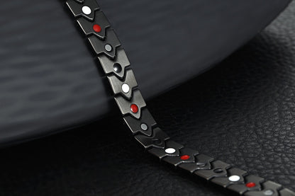 Heart-shaped magnet titanium steel bracelet