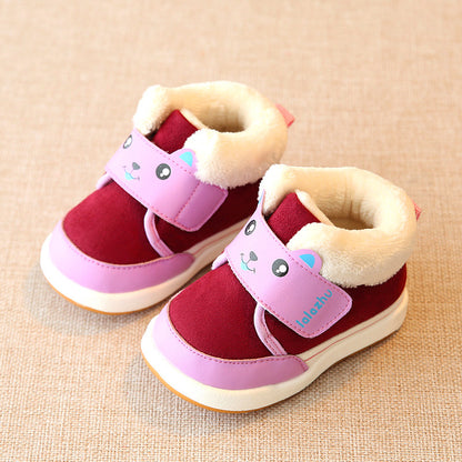 Lala pig children thick cotton shoes