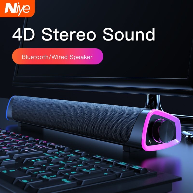 Kompatibel med Apple, 4D datorhögtalare stereoljud subwoofer Bluetooth-högtalare för Macbook bärbar dator musikspelare trådbunden högtalare