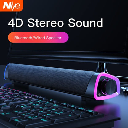 Kompatibel med Apple, 4D datorhögtalare stereoljud subwoofer Bluetooth-högtalare för Macbook bärbar dator musikspelare trådbunden högtalare