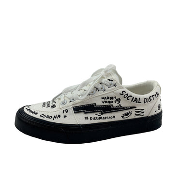 Japanska Little White Shoes Women's Spring Canvas Shoes