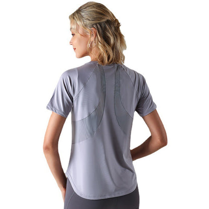 C it all Quick-Dry Mesh Stitching Workout Top