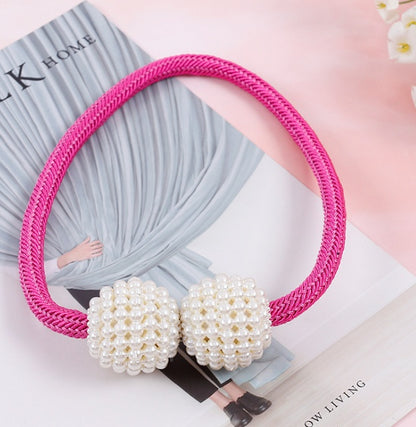 Magnetisk Gardin Tiebacks Pearl Beads