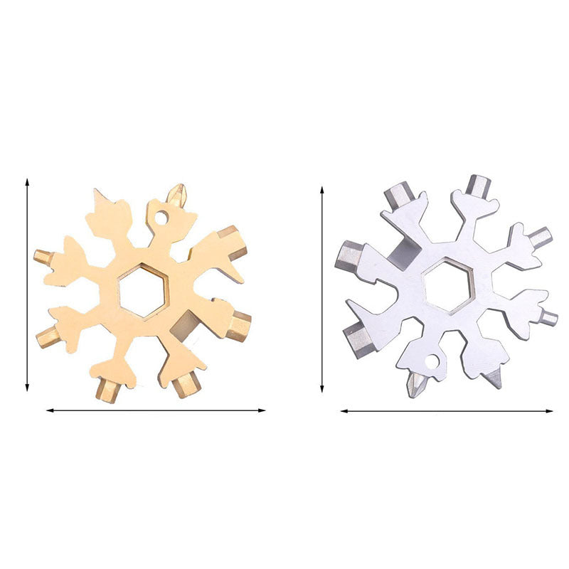 Clé à Six angles créative en forme de flocon de neige, Gadget Portable d'entretien de vélo