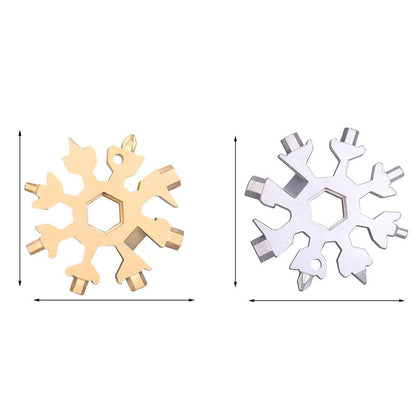 Clé à Six angles créative en forme de flocon de neige, Gadget Portable d'entretien de vélo