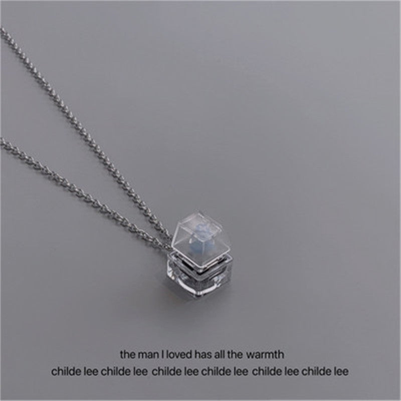 Decompression Necklace Manipulator Feel Button Luminous Pendant Men And Women Couple Fashion Jewelry Accessories