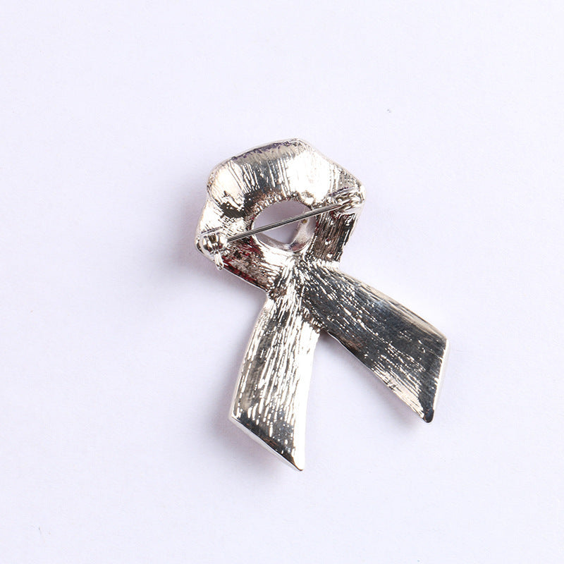 Pink ribbon brooch