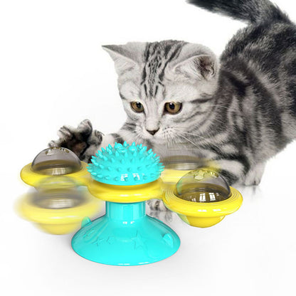 Cat Turntable Cat Windmill Toy Glödande Toy