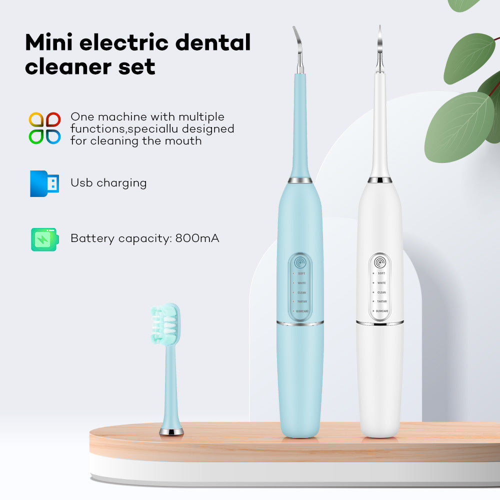 Nouveauté transfrontalière élimination du tartre et du calcul ensemble de cure-dents à l'eau outils de soins bucco-dentaires Instrument électrodynamique nettoyeur de dents