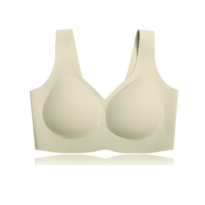 Namijiao New Air Traceless Underwear Women"s Air Rimless Bra Integrated Fixed Cup Sleeping Bra