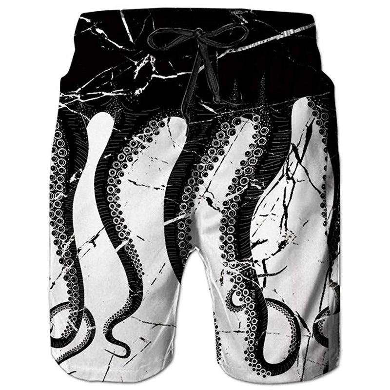 Pantalons de plage pour hommes Shorts décontractés Octopus Amazon pantalons de survêtement grande taille