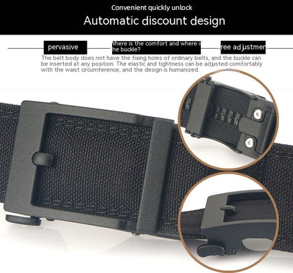 Men's Outdoor Casual Dual-Use Automatic Buckle Belt - Thickened Hardened Double-Layer