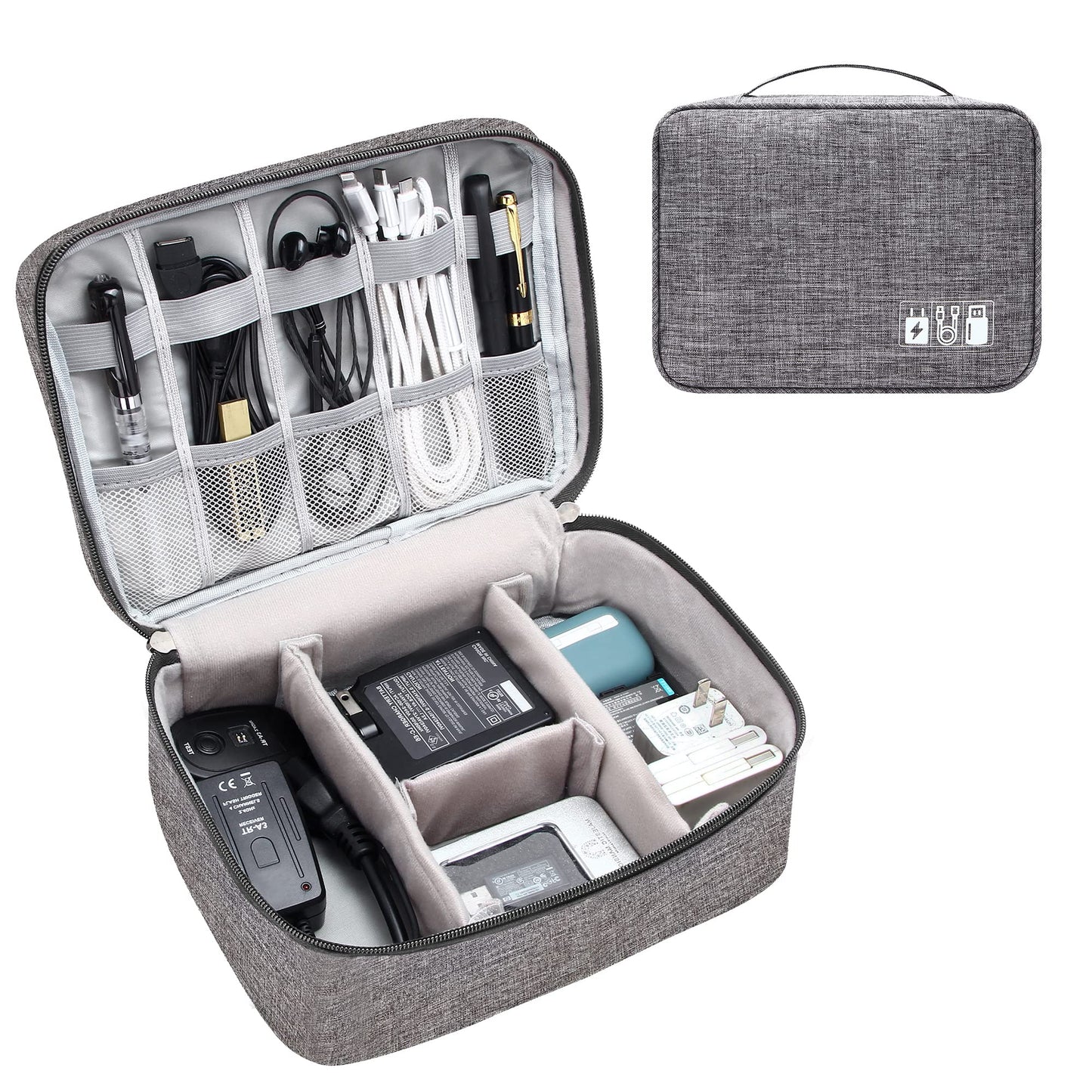 Organisateur électronique sac de rangement de câble de voyage sac de rangement numérique Portable étanche étui d'accessoires électroniques étui de rangement de chargeur de câble