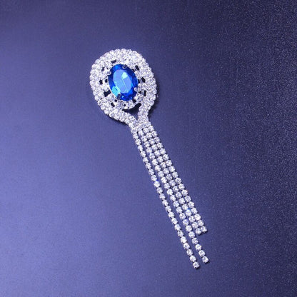 Broche strass avec diamant et tuflar Broche Safire