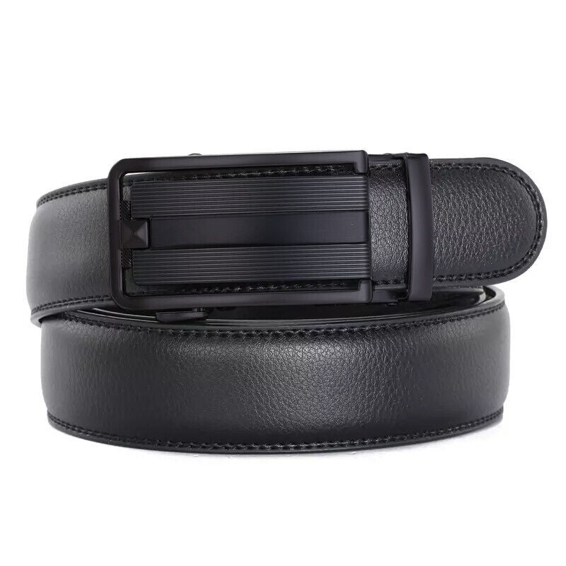 Microfiber Leather Mens Ratchet Belt Belts For Men Adjustable Automatic Buckle