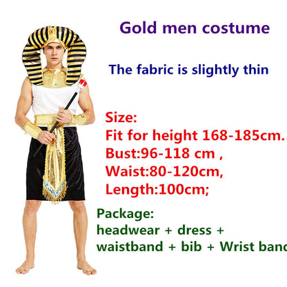 Carnival Party Exotisk Cleopatra Cosplay Egyptian Farao Kostumer För män Kvinnor Prinsessa Jul Party Klänning