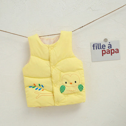 Gilet en coton pour enfants, vente en gros, vêtements pour hommes et femmes, gilet en coton pour bébés