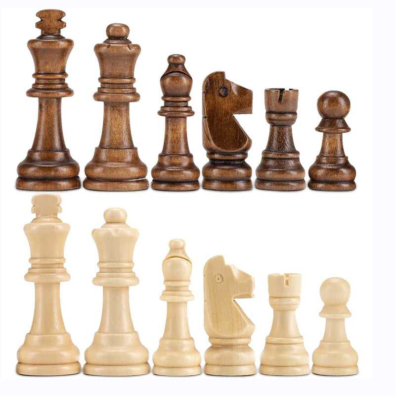 Holiday Entertainment: Magnetic Chess Wooden Wooden Checker Board Solid Wood Pieces Folding Chess Board High-end Puzzle Chess Game Entertainment