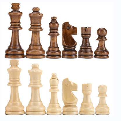 Holiday Entertainment: Magnetic Chess Wooden Wooden Checker Board Solid Wood Pieces Folding Chess Board High-end Puzzle Chess Game Entertainment
