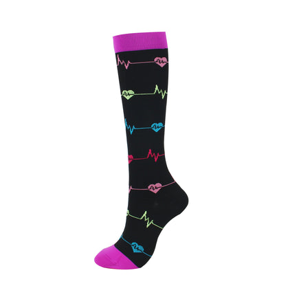 Ladies running stretch compression sports socks