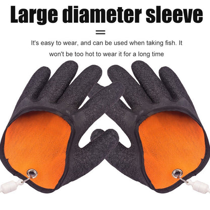 Gants de pêche antidérapants, protègent les mains contre les perforations et les éraflures, pêcheur professionnel, capture de poisson, gants de chasse en Latex, gauche et droite