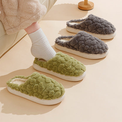 Soft Plush Slippers Women Men Cozy Fluffy Fleece House Shoes Winter Warm Slip On Floor Bedroom Slippers