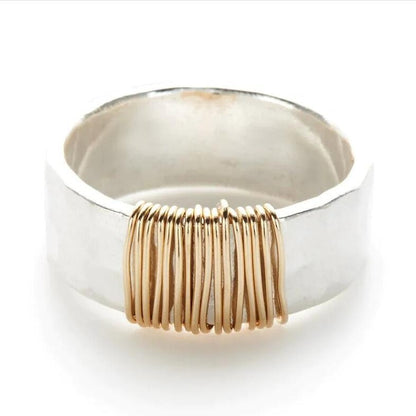 Geometric Simple Bracelet Wide Face Ring