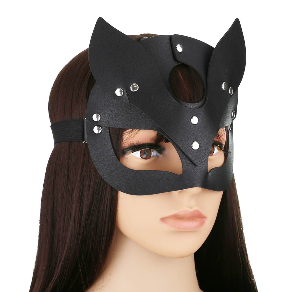 Creative Läder Sexig Byte Fox Ears Party Prom Mask