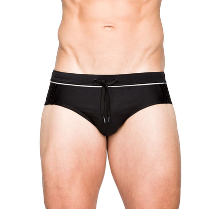 Men's Sexy Mesh Stitching Swim Briefs