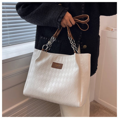 Rhombus Pattern Totes Chain Shoulder Bag Women Shopping Bags