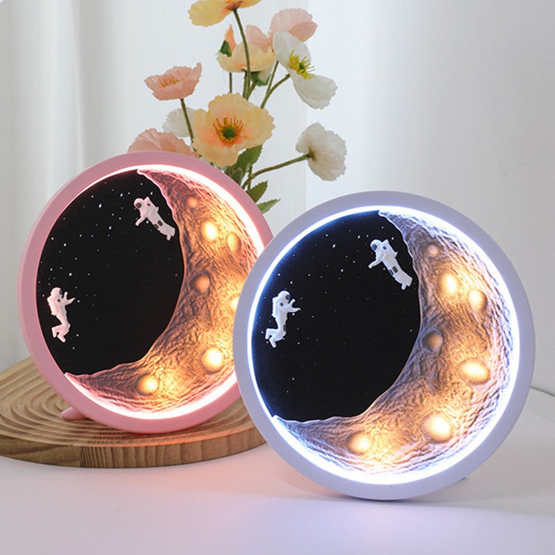 Moon Astronaut Haut-parleur Bluetooth sans fil Décoration d'intérieur