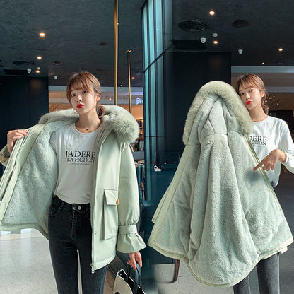Windbreaker Women's New Winter Coat - Polyester Fiber Long Sleeve Weather Protection