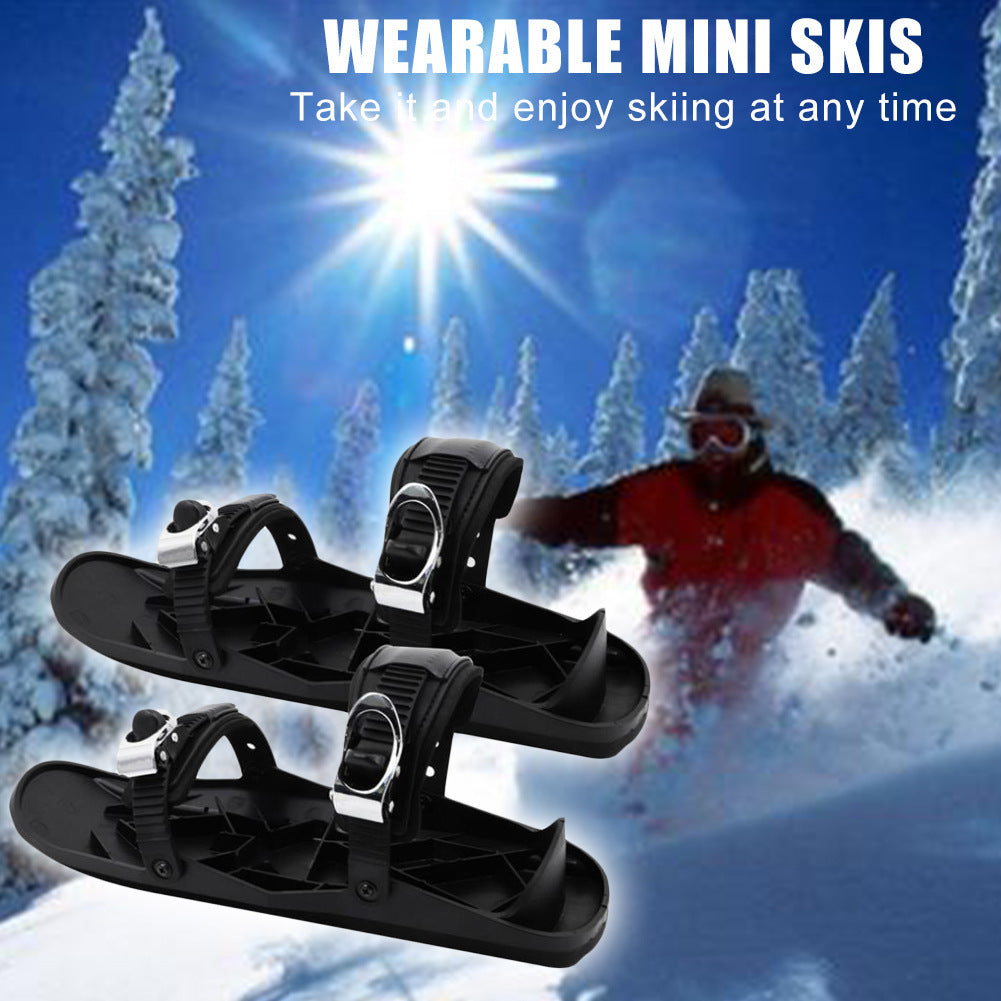 Mini skidskedskor Portable Short Skiboard justerbara skridskor Skor för snö