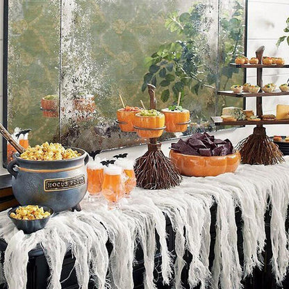 Halloween Broom Pumpkin Snack Bowl Rack Dekorationer Heminredning