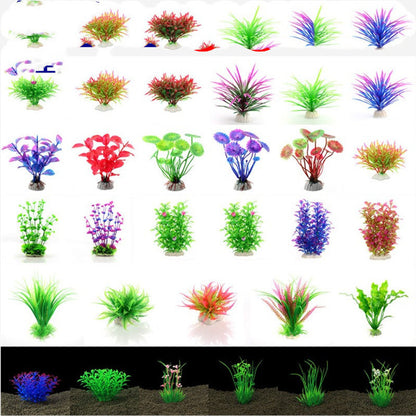 Fish Tank Landscape Simulation Water Plants Aquarium Decoration Rockery Fake Water Plants Small Fish Tank Set Decoration Prospect Plants
