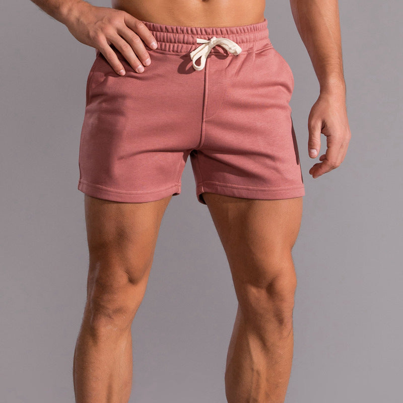 Solid Color Men's Sports Running Fitness Casual Shorts