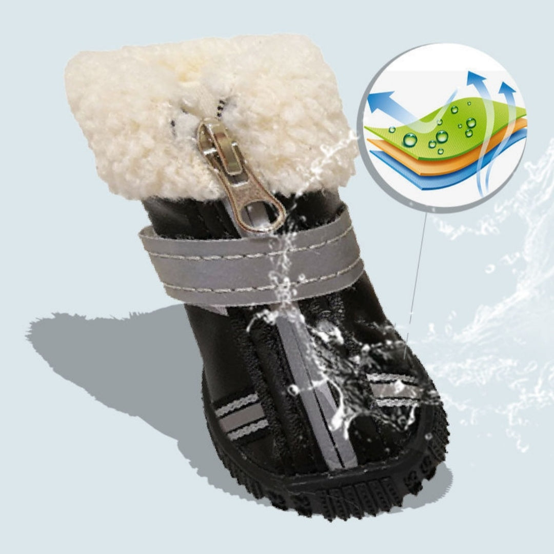 Puppy Waterproof Warm With Velvet Non-slip Wear-resistant Winter Snow Boots