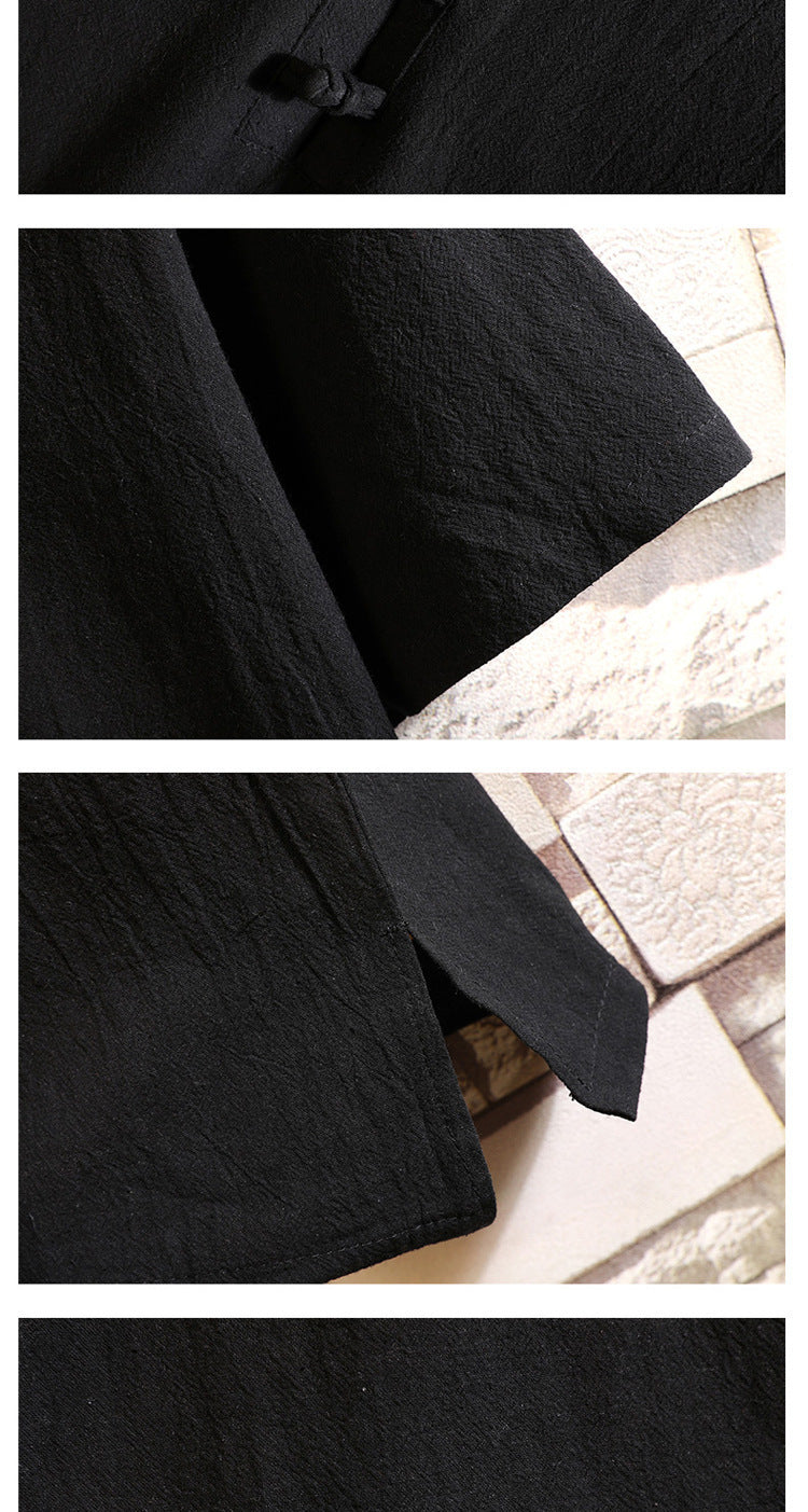 Men's Linen Shorts Short Sleeve Suit Chinese Style