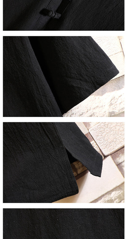 Men's Linen Shorts Short Sleeve Suit Chinese Style