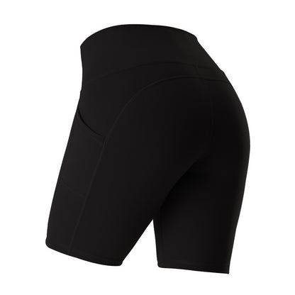 Hög midja Fitness Gym Workout Leggings med fickor Athletic Yoga Byxor Smala Höfter Lyftbyxor