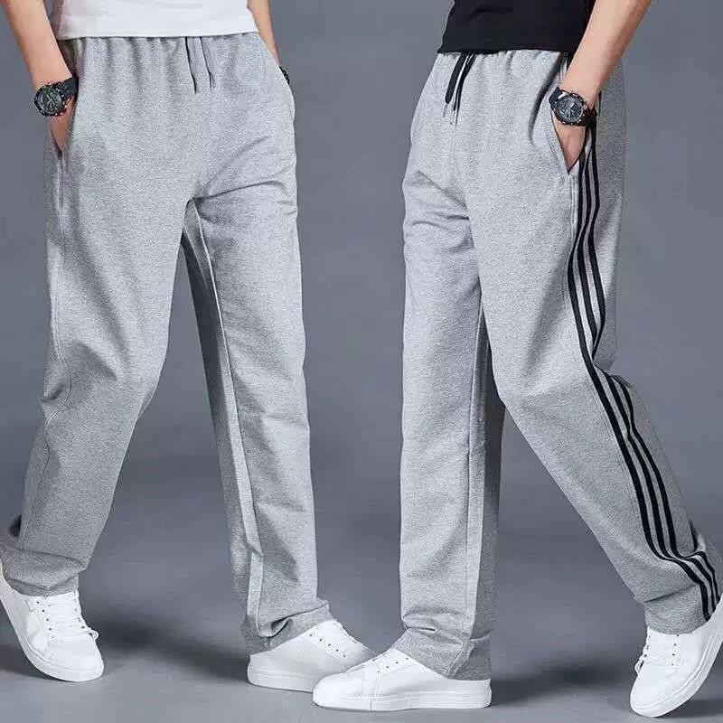 Elastic Waist Men's Sports Pants Plus-sized Loose Trousers