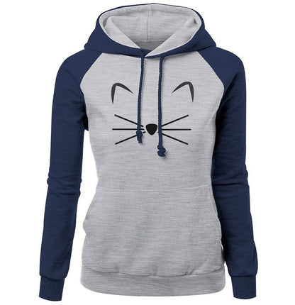 Cute Cat Woman Hoodies Sweater