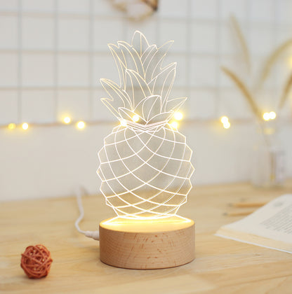 Sänglampa ananas bordlampa