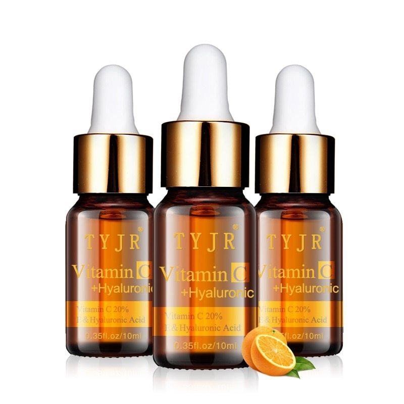 Vitamin C Serum VC borttagande mörka fläckar fräkne Speckle Fade ålderslös hudvård Whitening ansikte Anti Winkles Essen Skönhet.